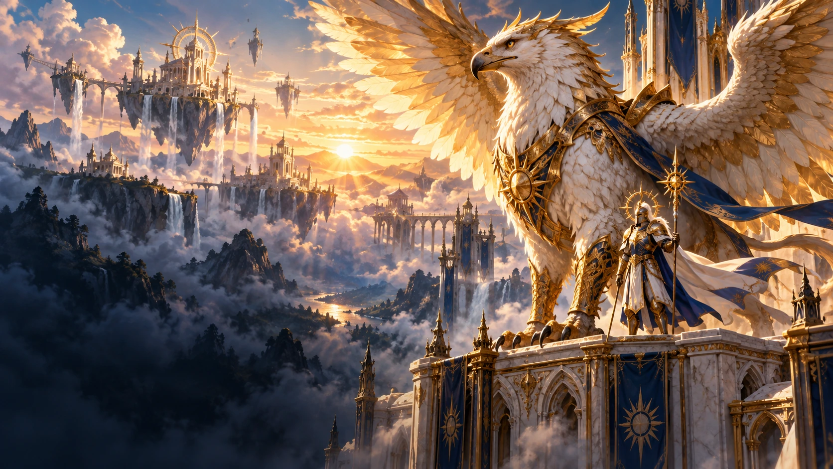 Paisagem e criaturas do reino Solaris.